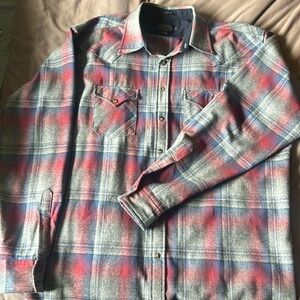 Mens Pendleton Canyon XXL Tall (long). Red and blue in color.